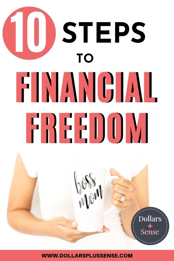 Steps to financial freedom pin