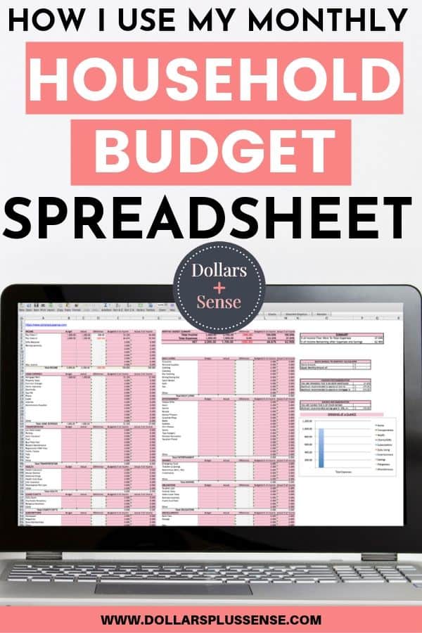 budget spreadsheet pin