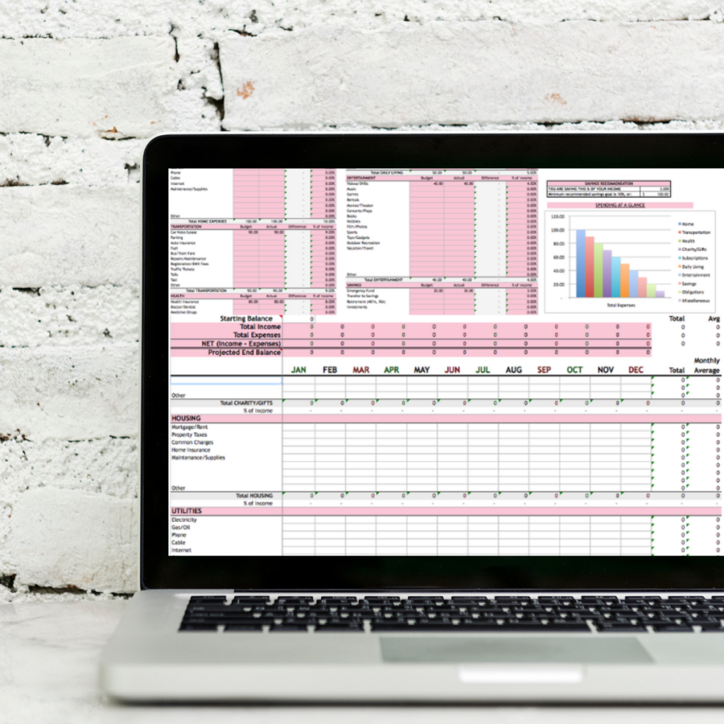 I will show you how I use my excel budget spreadsheet. Learn how to make a monthly household budget spreadsheet. Save money with my editable template. #DaveRamsey