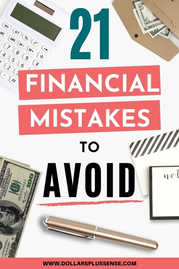 Financial mistakes pin