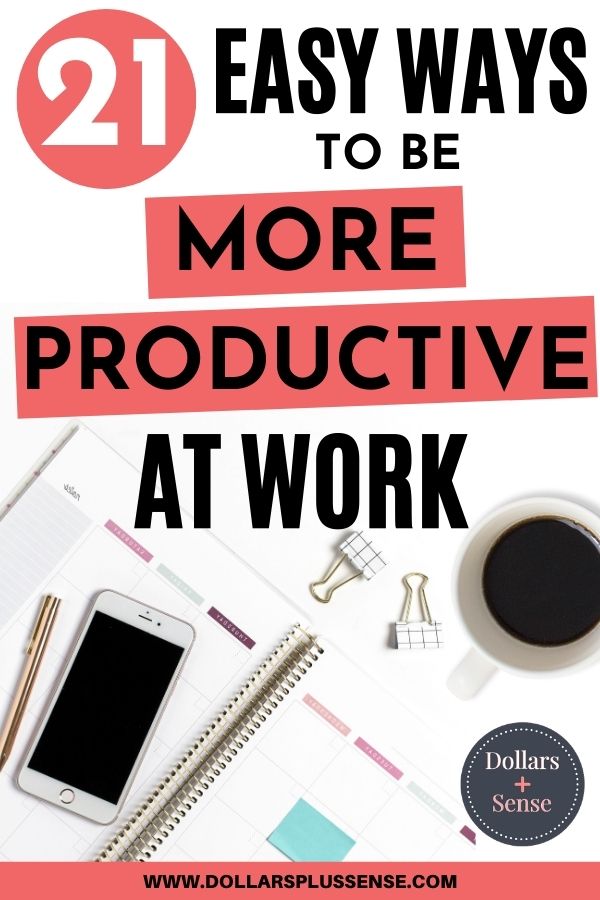 How to be more productive at work pin