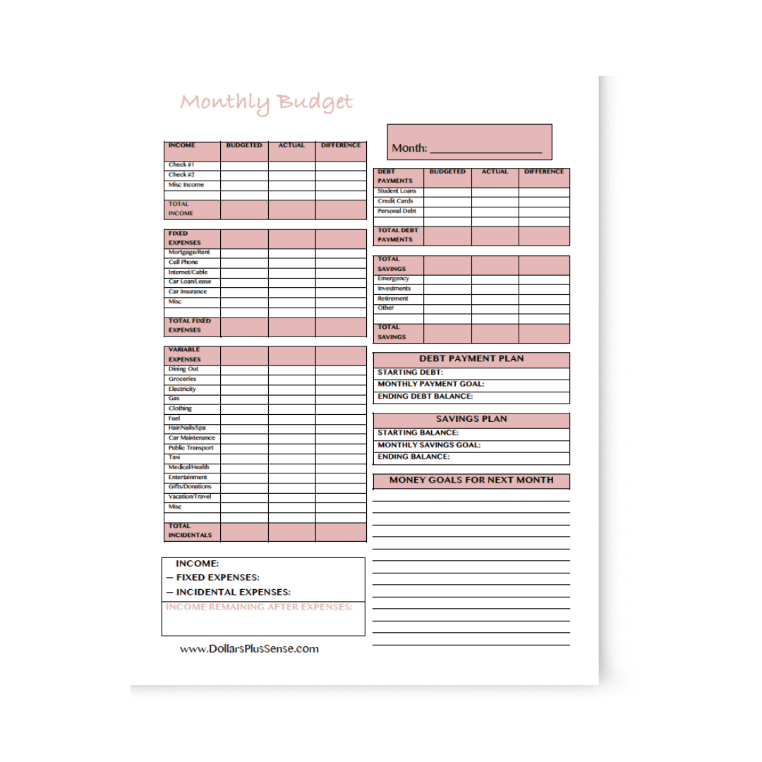 FREE Printable Budget Binder to Organize Your Finances - DOLLARS PLUS SENSE