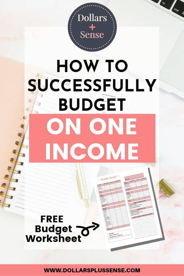 budget on one income pin