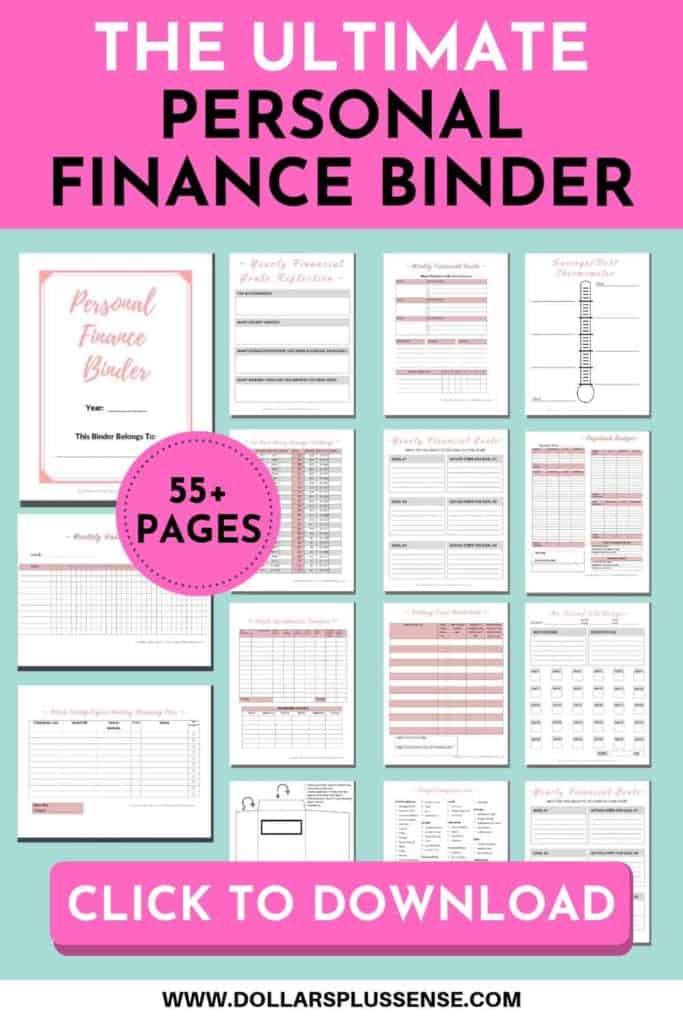 the ultimate personal finance binder pin