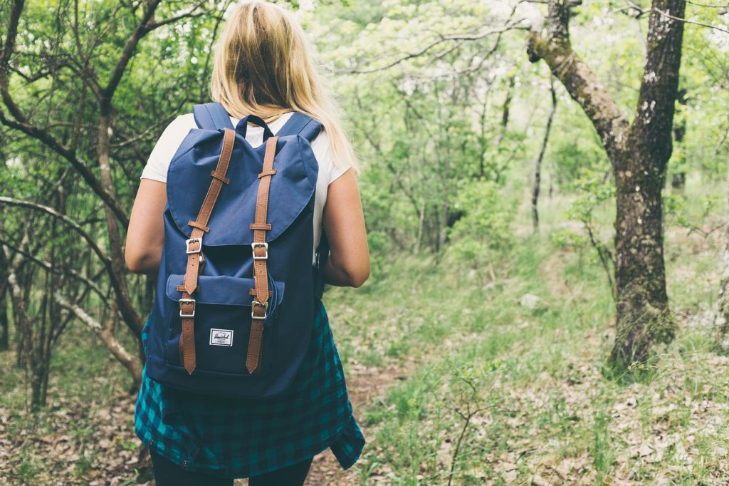 hiking in park