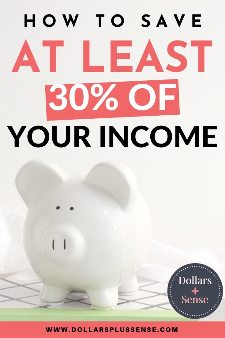 saving 30 percent of income pin