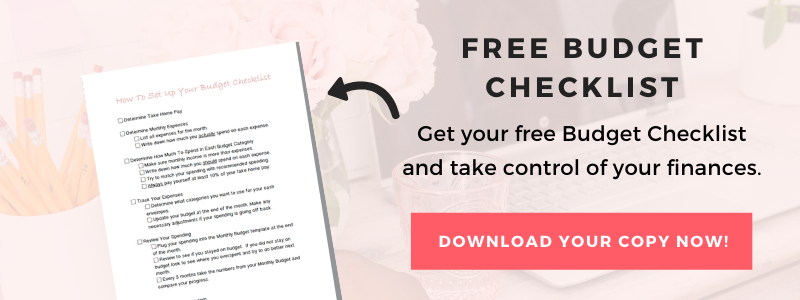 free budget checklist