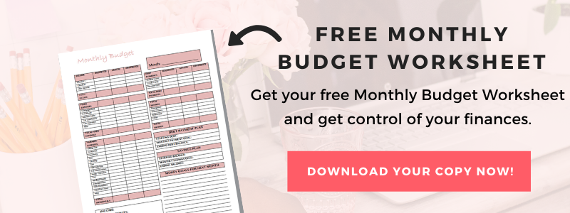 free monthly budget printable