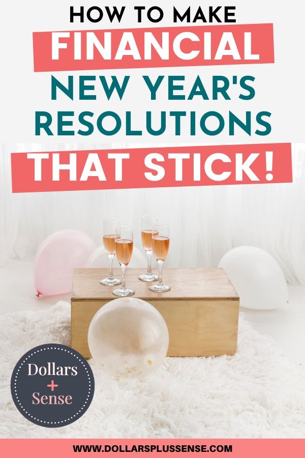 Financial New Year’s Resolutions pin