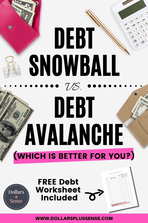 debt snowball vs. debt avalanche pin
