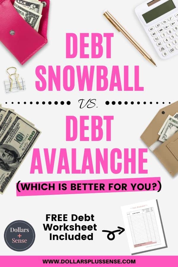 debt snowball vs. debt avalanche pin