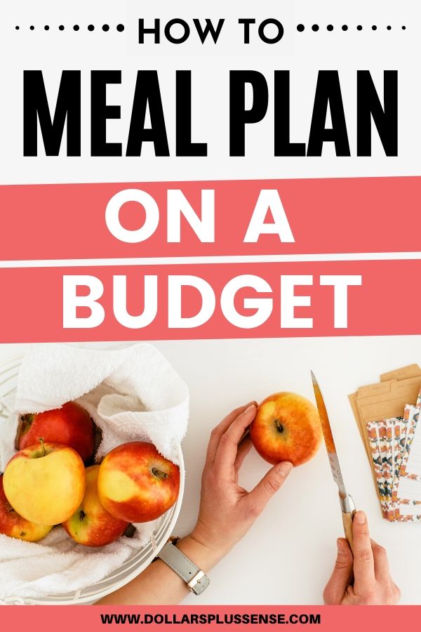 how to meal plan on a budget pin