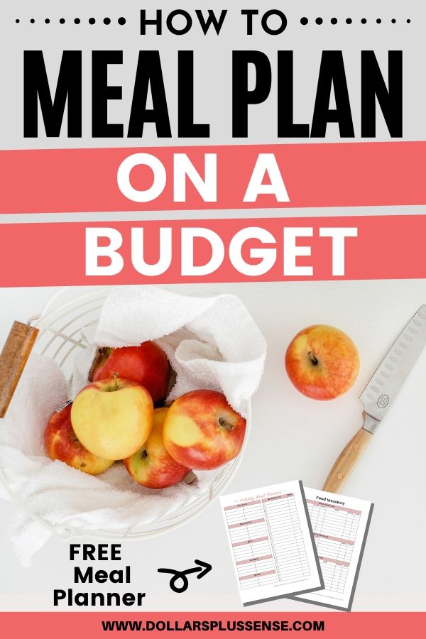 how to meal plan on a budget pin