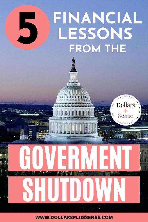 financial lessons from the government shutdown pin