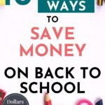 How to save money on back to school shopping pin