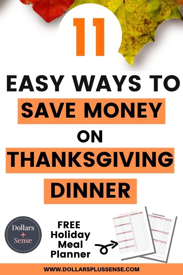 Thanksgiving dinner on a budget pin