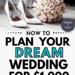 how to plan a wedding on a budget of 1000 pin