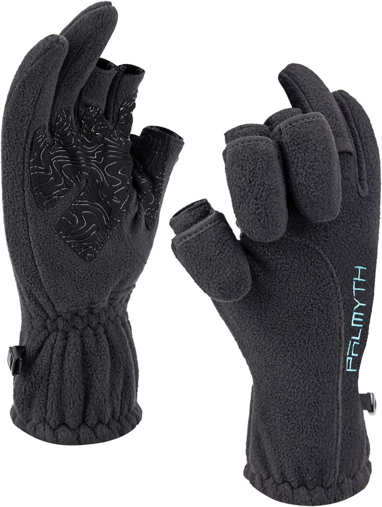  Palmyth Wool Fishing Gloves Fingerless Warm For Men