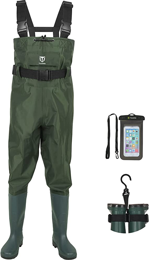 Chest Waders Chest Waders Men and Women Padded Full Body Suit One-Piece  Zipper Hat Waterproof Wader Pants Fishing Outdoor Work Waders Digging Pants