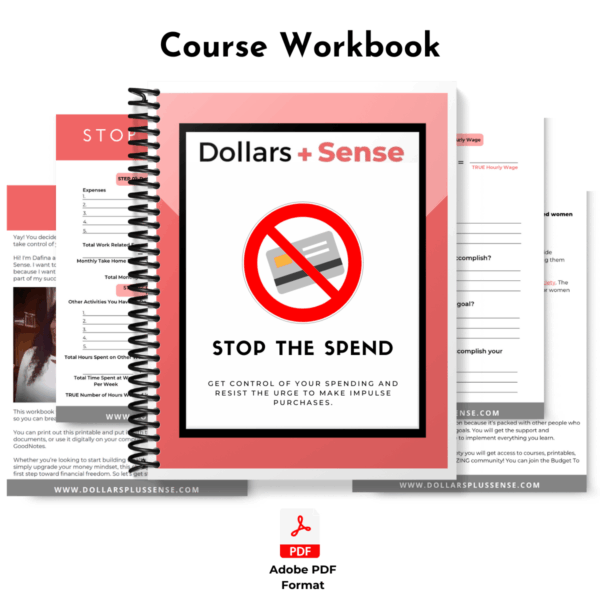 Stop The Spend Workbook Mockup