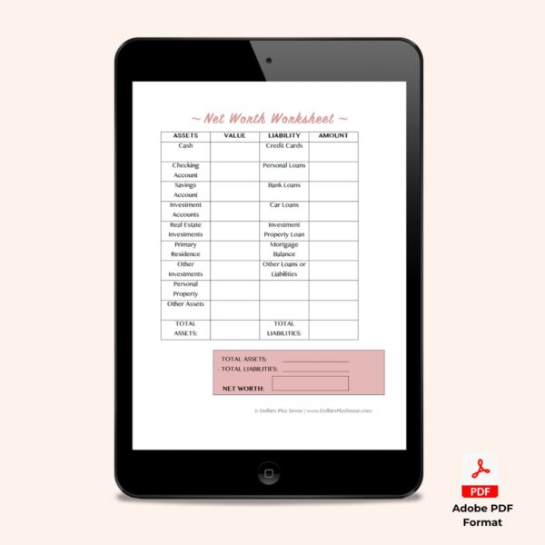 Net Worth Worksheet - Image 4