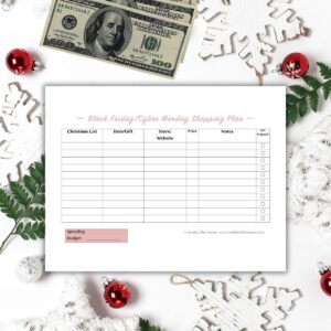 Black Friday/Cyber Monday Shopping Plan